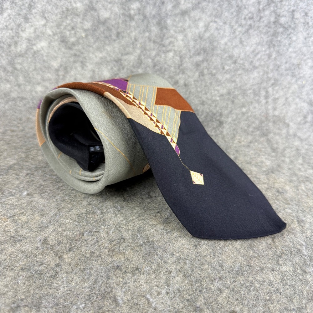 Frank Lloyd Wright Prisms II Silk Tie Hollyhock House Geometric Architecture Men